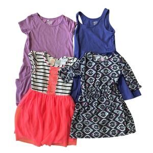 Girls Dresses Bundle of 4 Old Navy Faded Glory Size Small 6/6X GUC